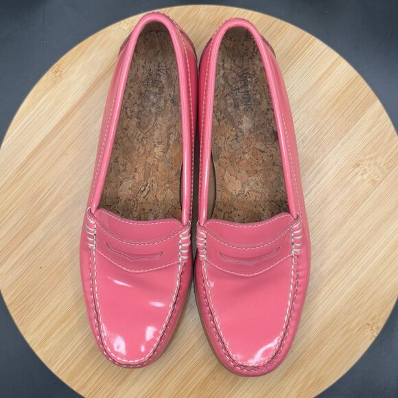 G H Bass & Co. Weejuns Bass Diane Pink Leather Loafers Women’s Sz 8 Preppy - Picture 9 of 12